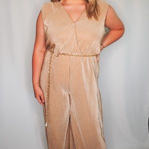 Plus Size Champagne Jumpsuit